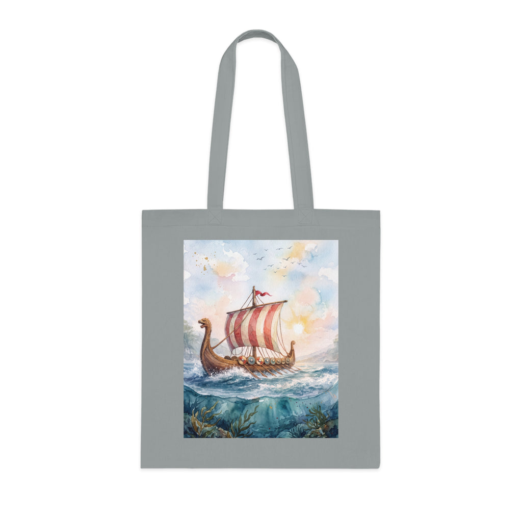 Viking Longship Cotton Tote Bag