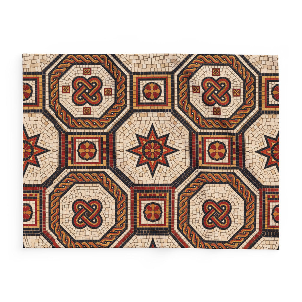 Roman Knot Mosaic Fleece Throw