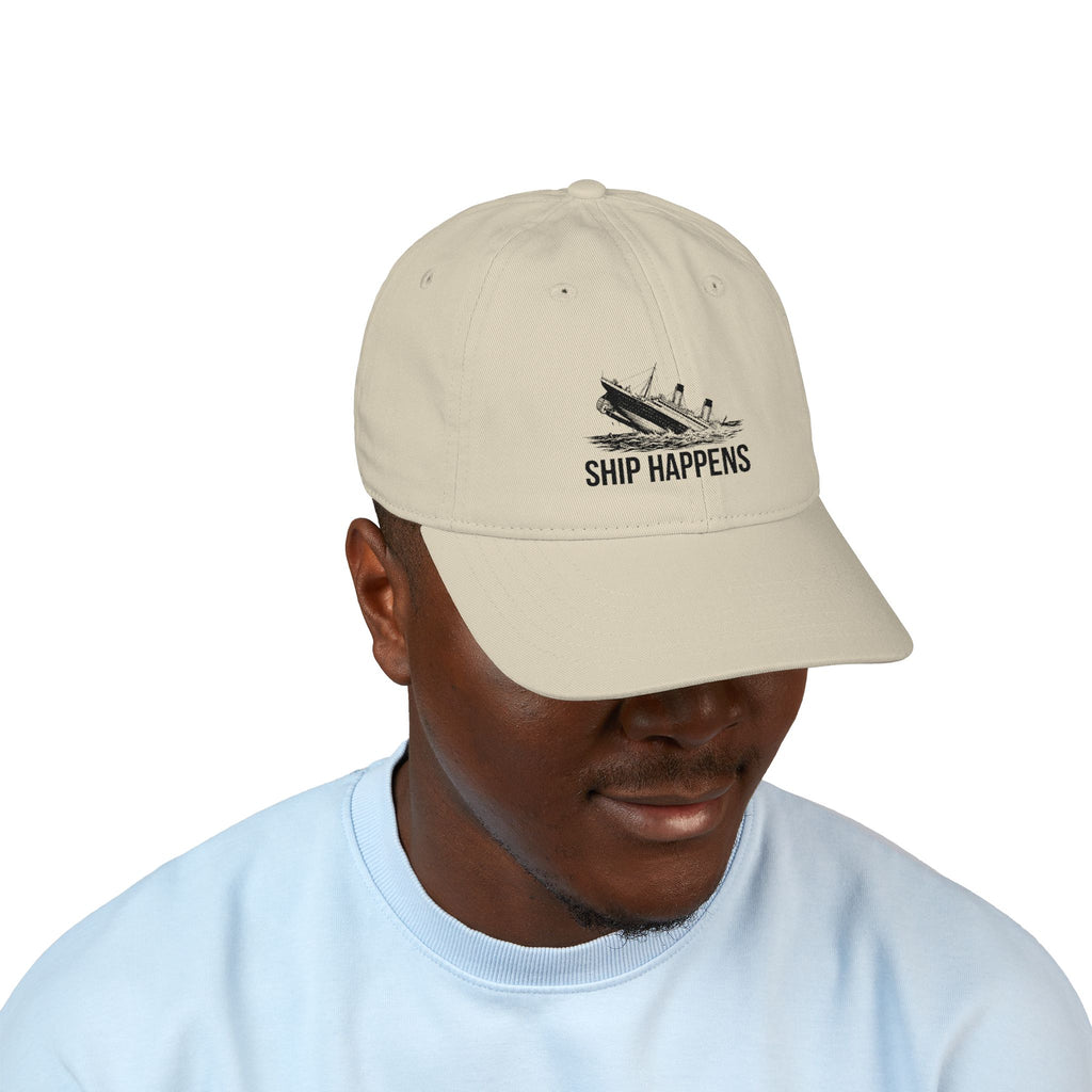 Ship Happens Embroidered Baseball Cap — Nautical Sailing Hat