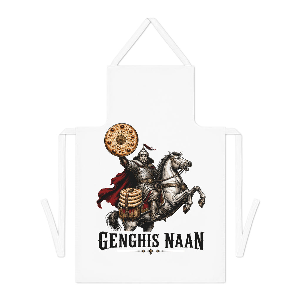 Genghis Naan Cooking Apron - Funny Medieval Viking Bread Chef Apron