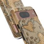 Vintage World Map Tough Phone Case — Antique Explorer iPhone Cover