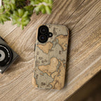 Vintage World Map Tough Phone Case — Antique Explorer iPhone Cover