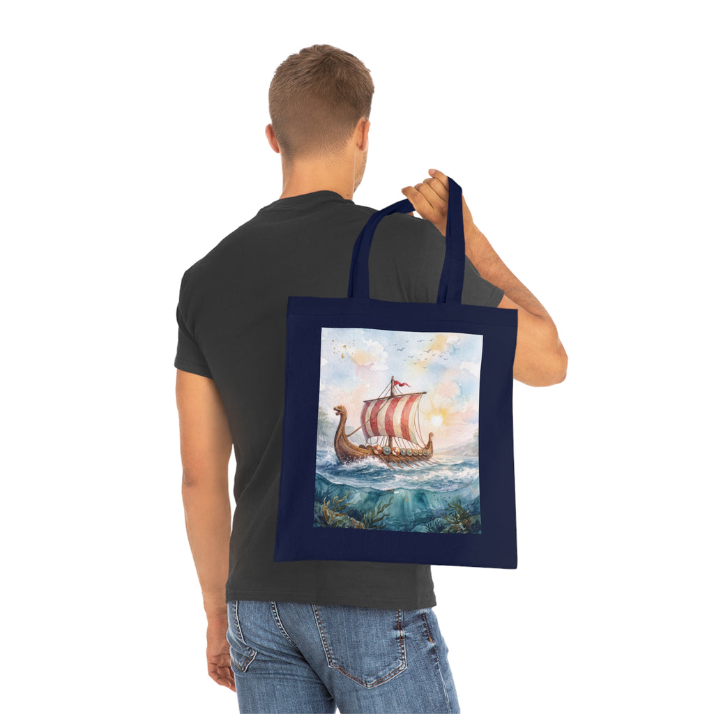 Viking Longship Cotton Tote Bag