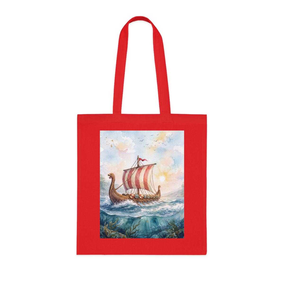 Viking Longship Cotton Tote Bag