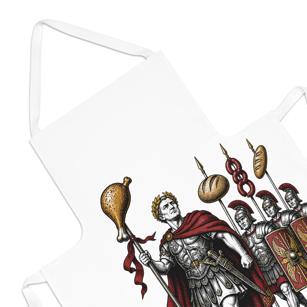 Apron — "An Army Marches on Its Stomach" Roman Soldiers Cooking Graphic