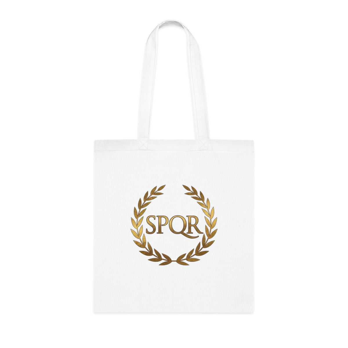 SPQR Laurel Wreath Cotton Tote Bag
