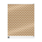 Wrapping Paper — Roman or Greek Key & Floral Stripe Gift Wrap