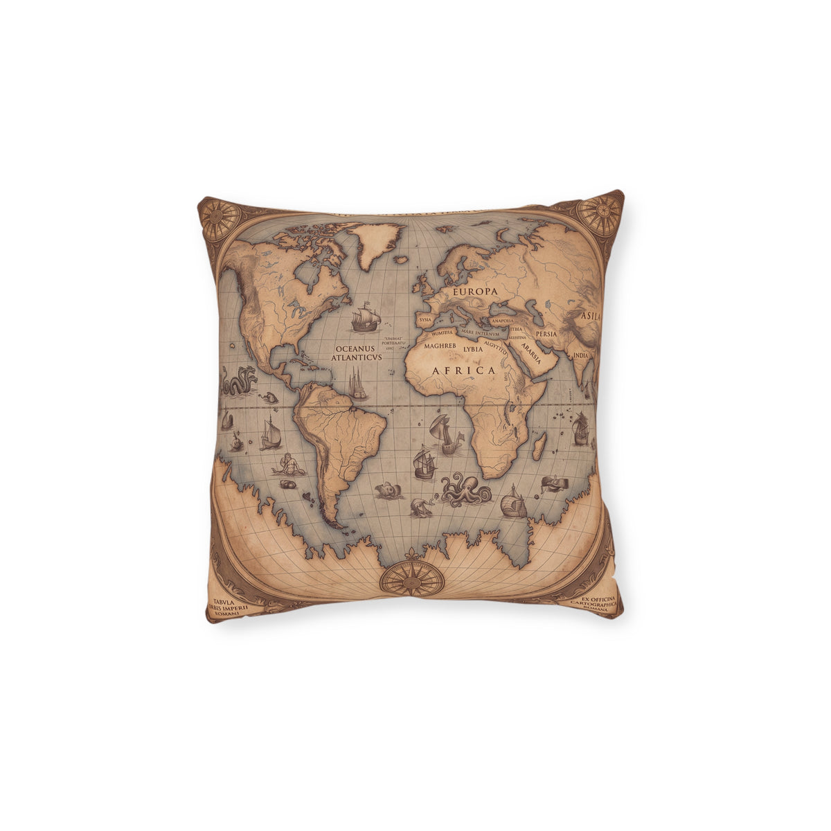 Vintage World Map Cushion