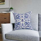 Blue & White Chinese Dragon Cushion