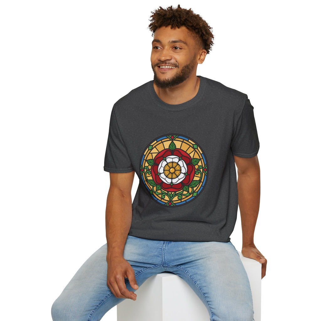 Stained Glass Rose Window T-Shirt