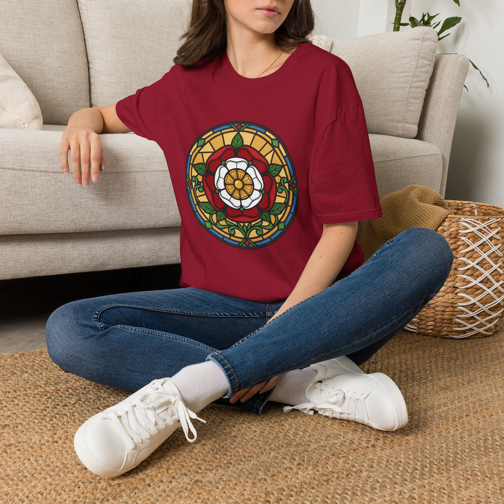 Stained Glass Rose Window T-Shirt