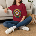 Stained Glass Rose Window T-Shirt