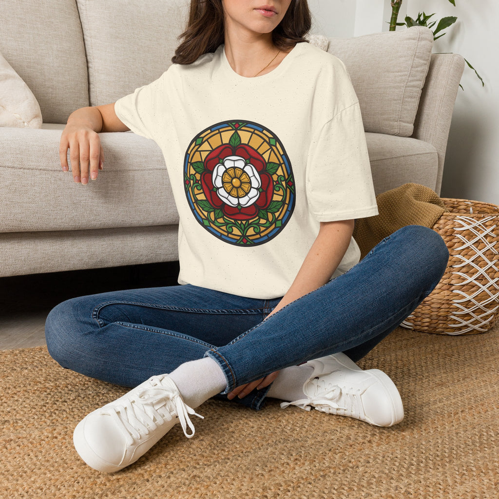 Stained Glass Rose Window T-Shirt