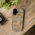 Vintage World Map Tough Phone Case — Antique Explorer iPhone Cover