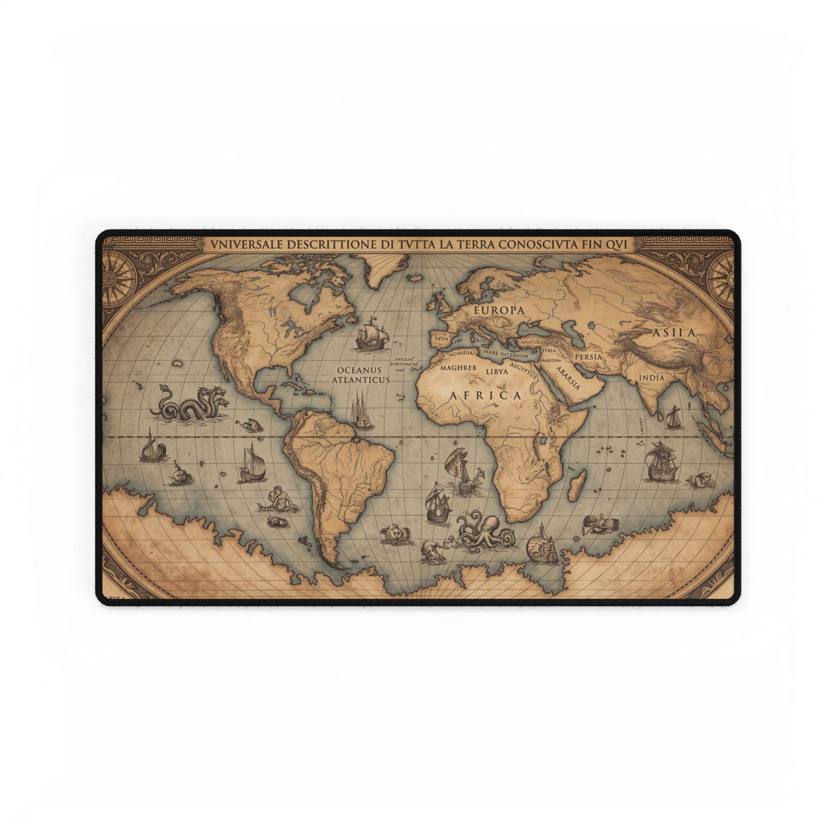 Vintage World Map Desk Mat