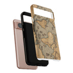 Vintage World Map Tough Phone Case — Antique Explorer iPhone Cover