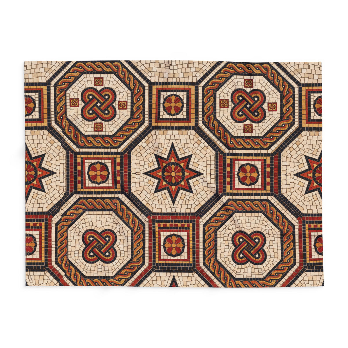 Roman Knot Mosaic Fleece Throw