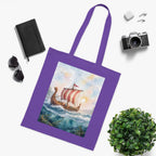 Viking Longship Cotton Tote Bag
