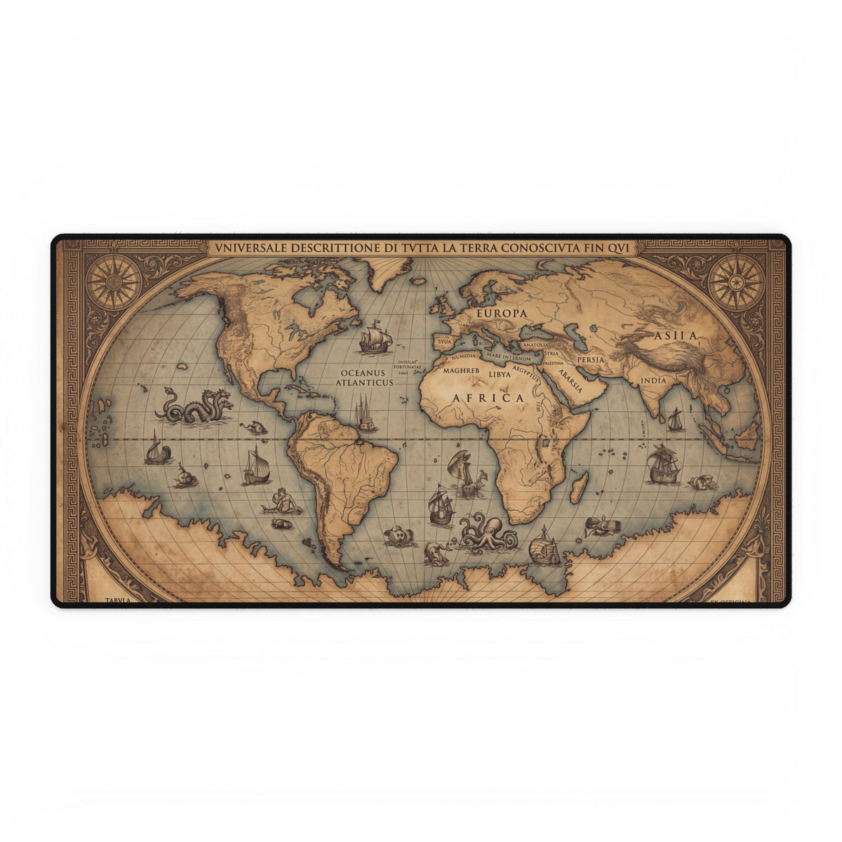 Vintage World Map Desk Mat