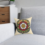 Stained Glass Rose Window Cushion
