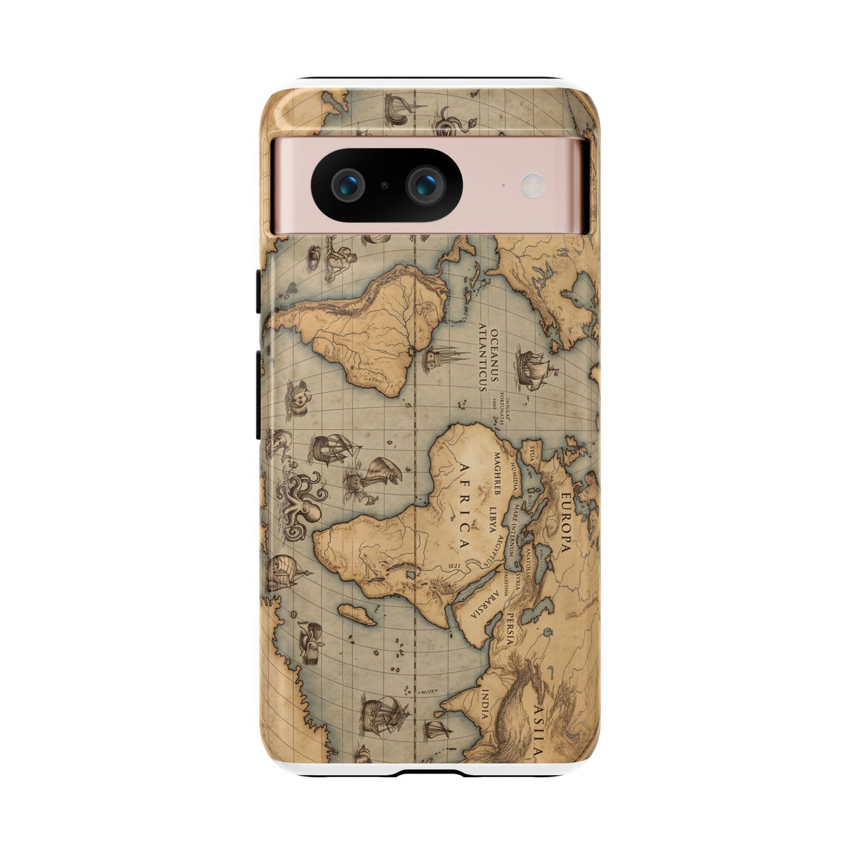 Vintage World Map Tough Phone Case — Antique Explorer iPhone Cover