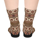 Vintage Mosaic Pattern Mid-Length Socks
