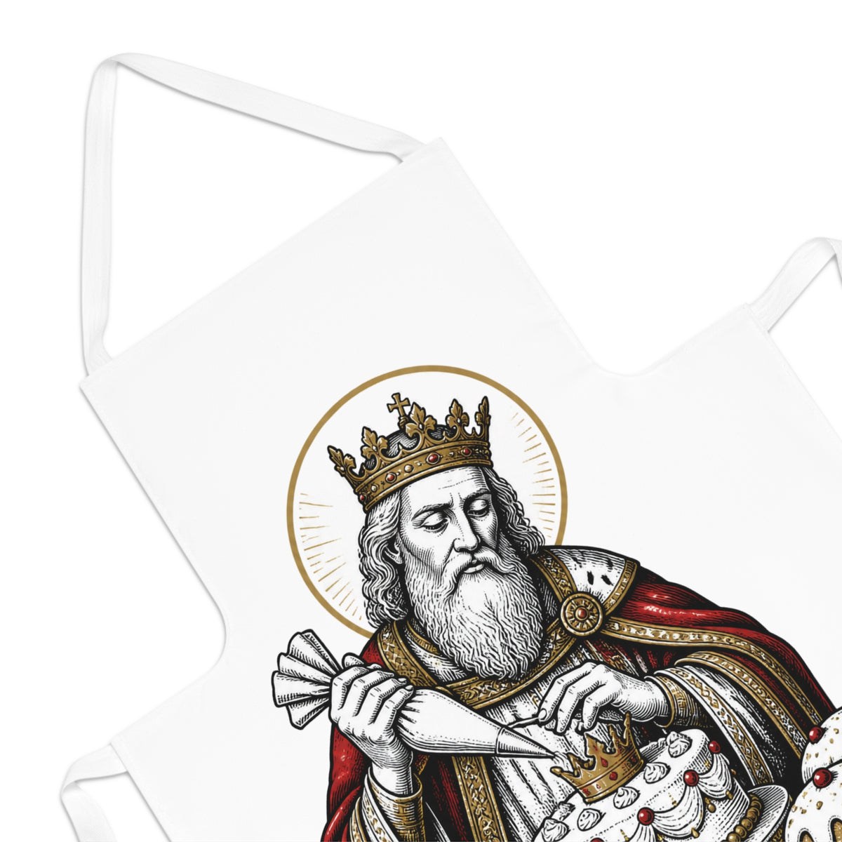 Edward the Confectioner Apron — Medieval King Baking Apron for Bakers & Cake Lovers