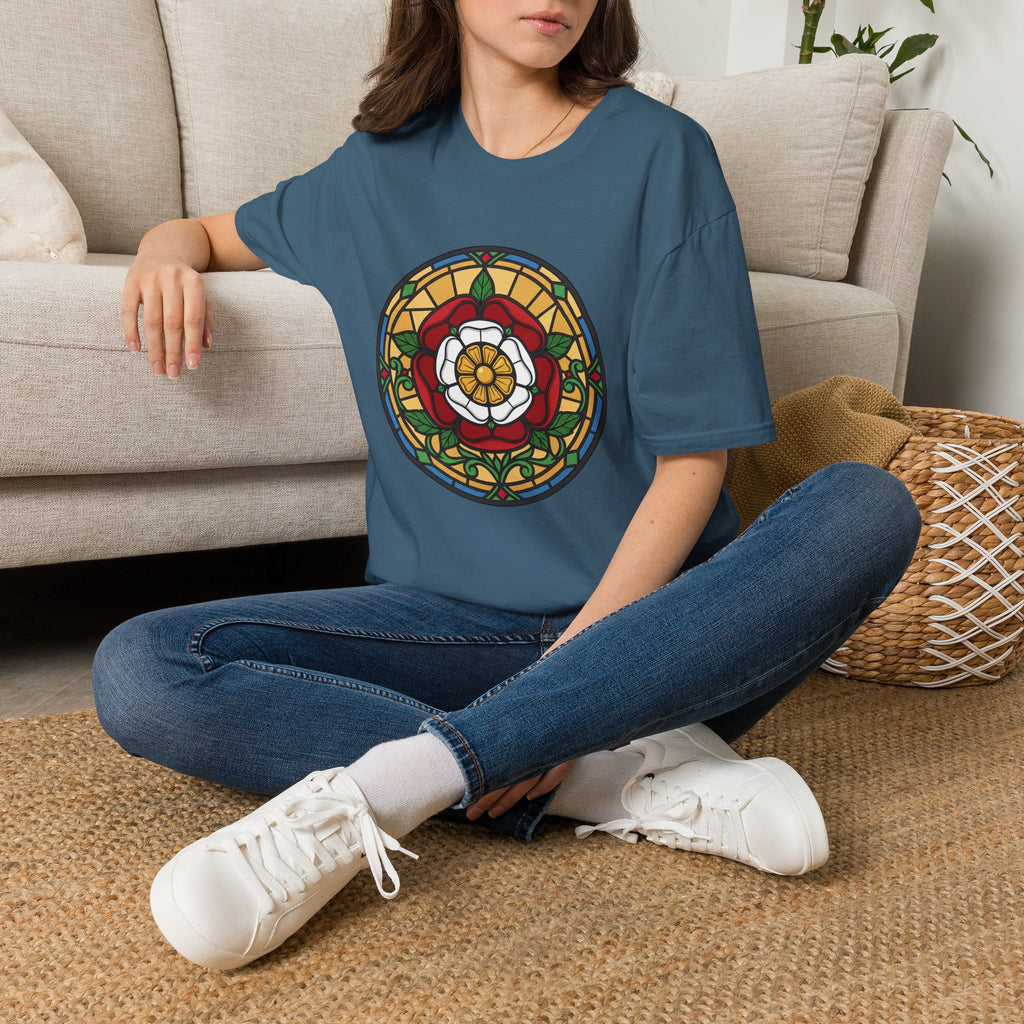 Stained Glass Rose Window T-Shirt