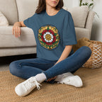 Stained Glass Rose Window T-Shirt