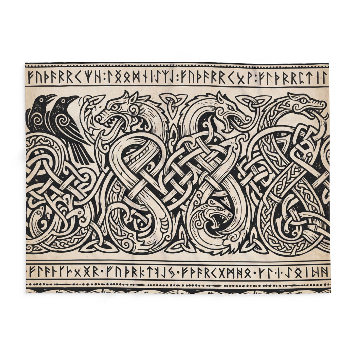 Norse Knotwork Fleece Throw