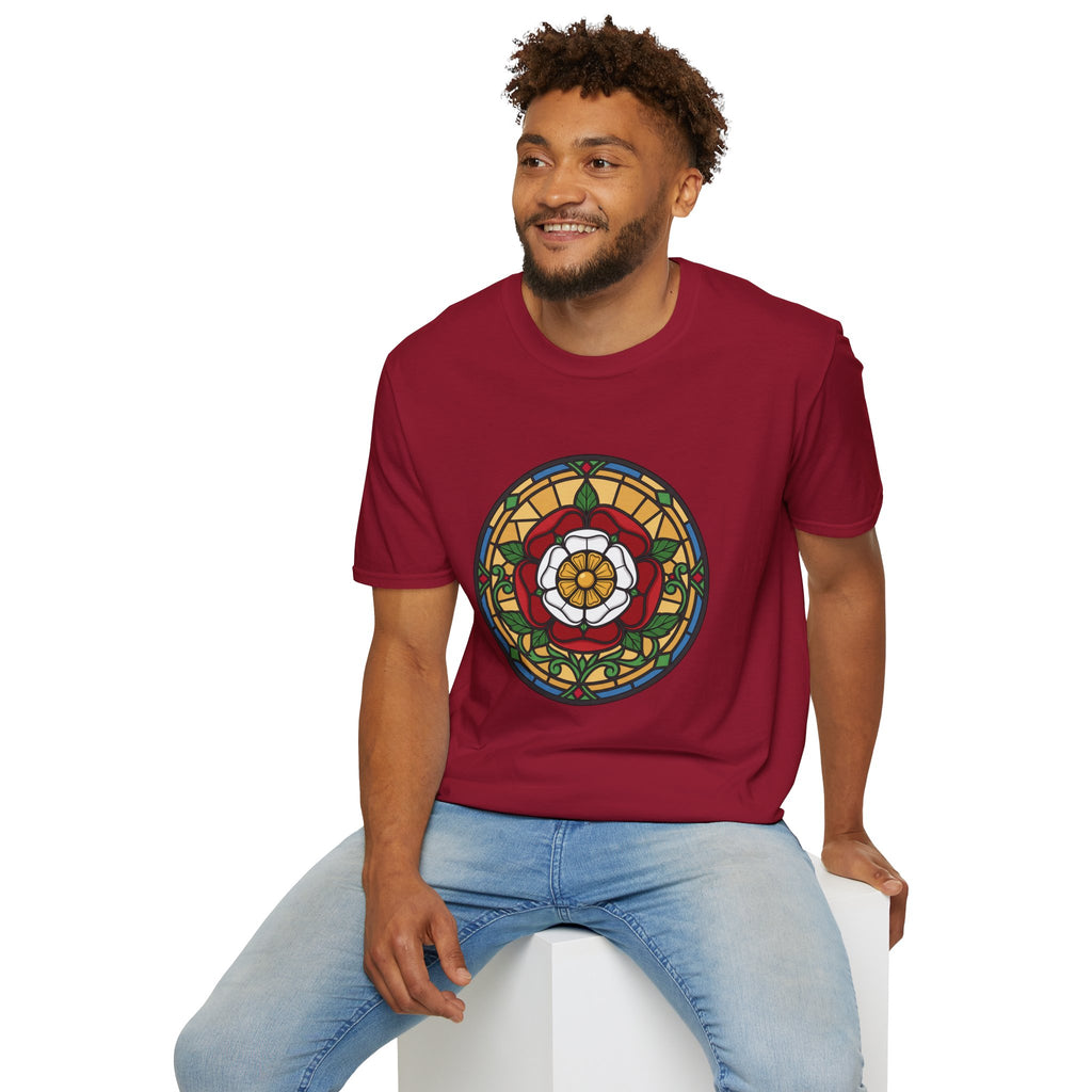 Stained Glass Rose Window T-Shirt