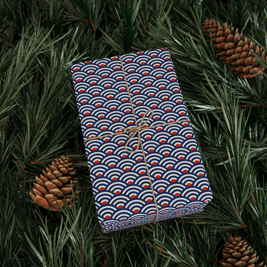 Wrapping Paper — Japanese Wave Pattern Gift Wrap