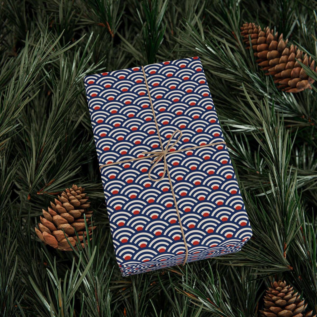 Wrapping Paper — Japanese Wave Pattern Gift Wrap