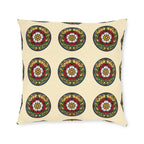 Stained Glass Rose Window Cushion