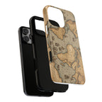 Vintage World Map Tough Phone Case — Antique Explorer iPhone Cover