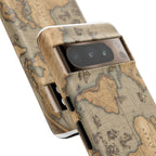 Vintage World Map Tough Phone Case — Antique Explorer iPhone Cover