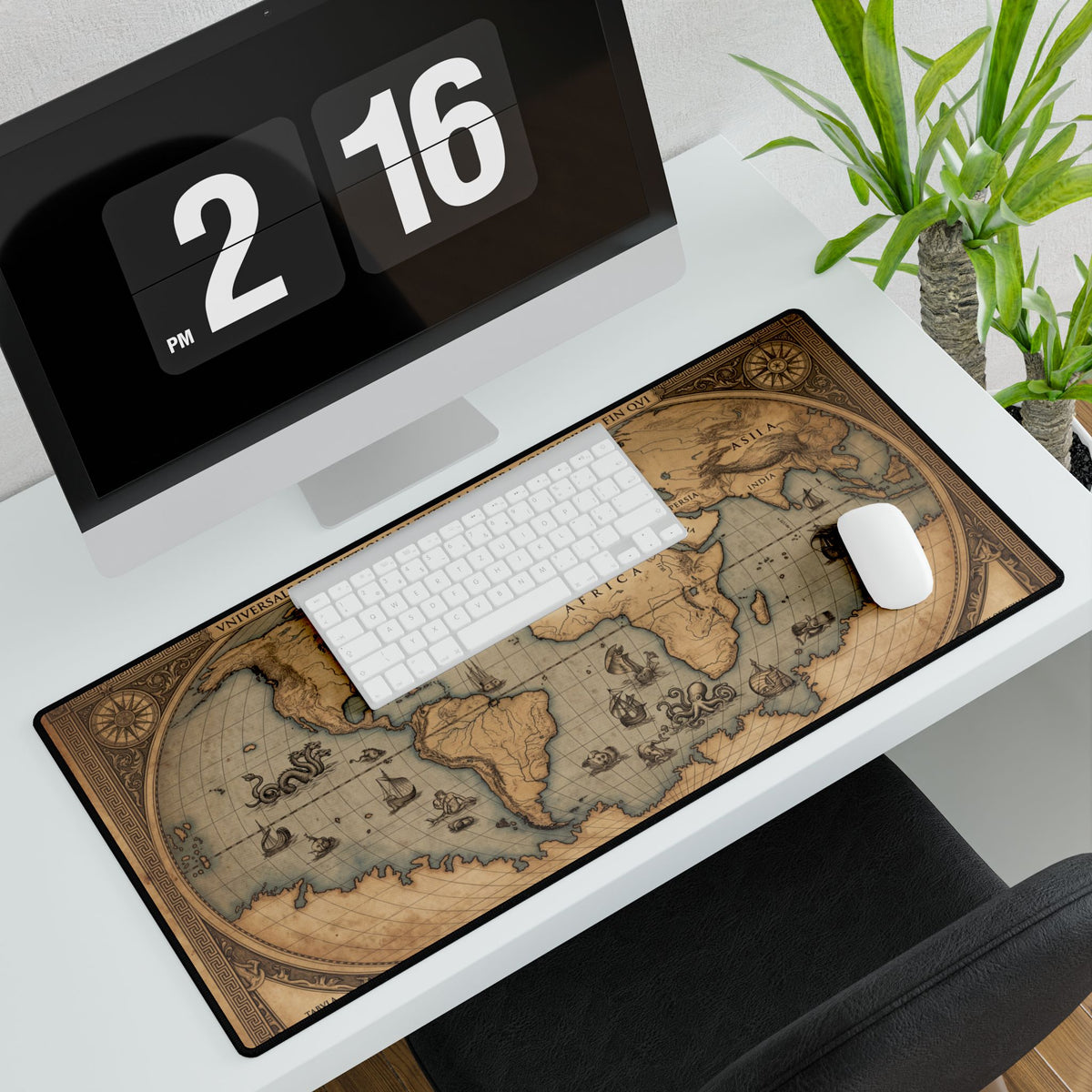 Vintage World Map Desk Mat