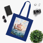 Viking Longship Cotton Tote Bag