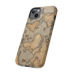 Vintage World Map Tough Phone Case — Antique Explorer iPhone Cover