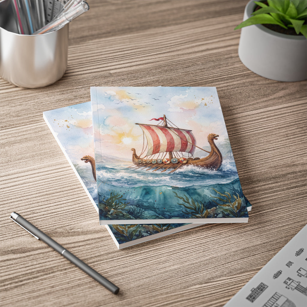 Viking Longship A5 Softcover Notebook