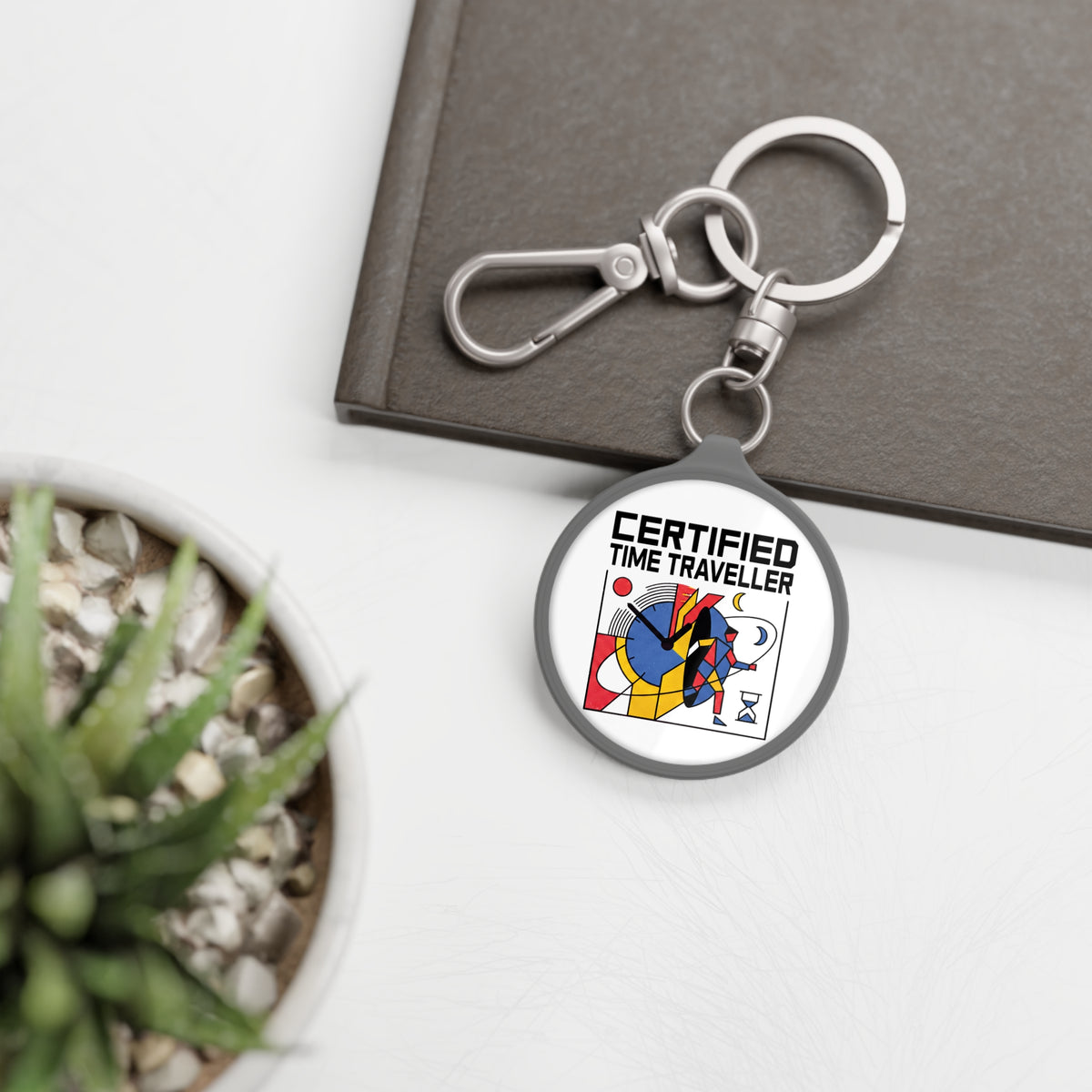 Certified Time Traveller Keyring