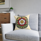 Stained Glass Rose Window Cushion