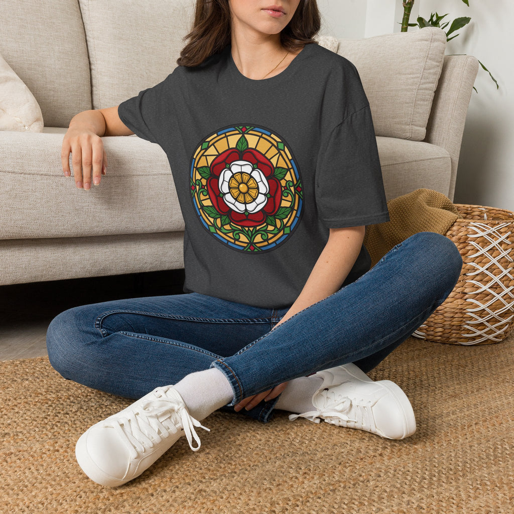 Stained Glass Rose Window T-Shirt
