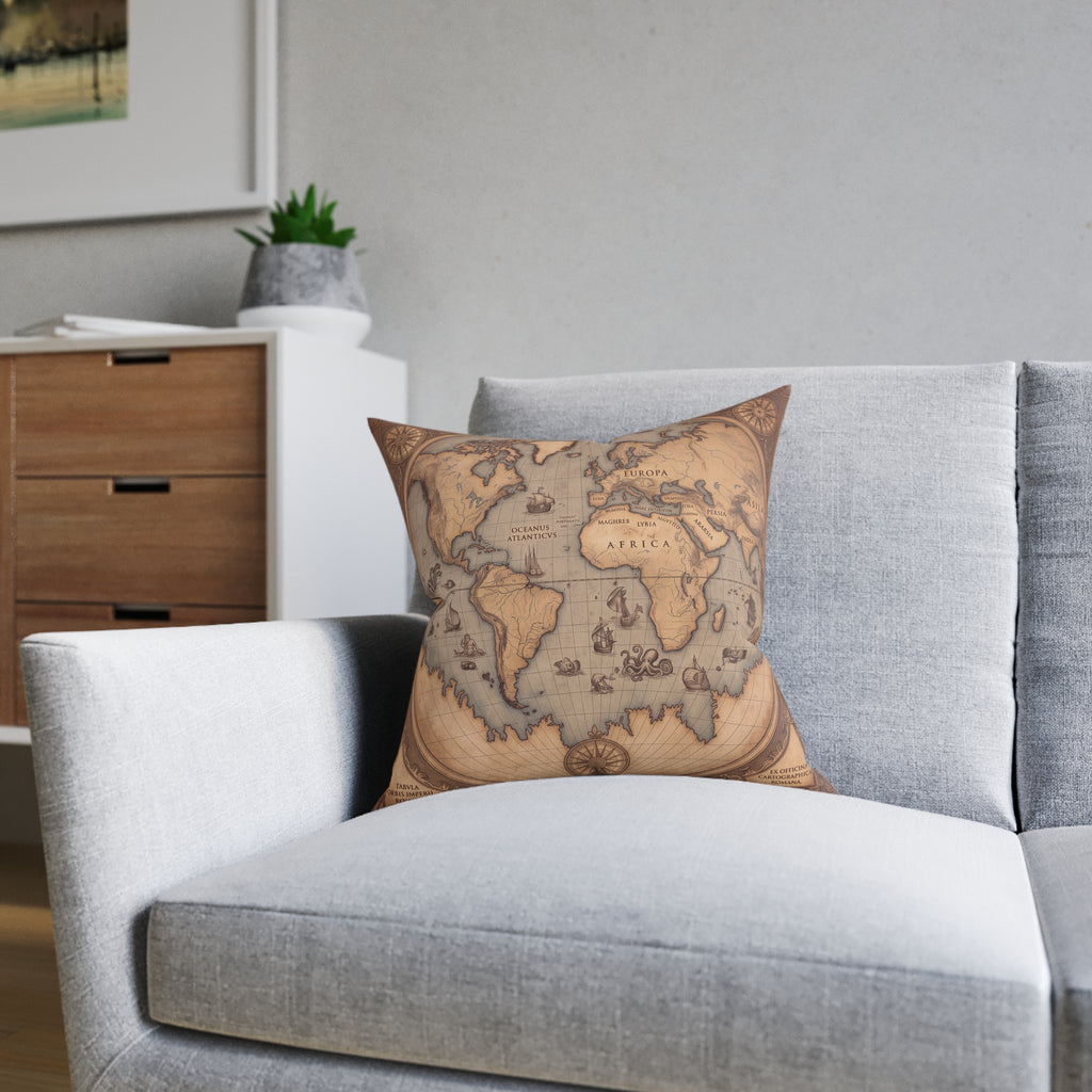 Vintage World Map Cushion