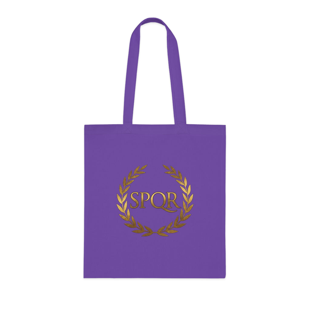 SPQR Laurel Wreath Cotton Tote Bag