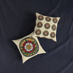 Stained Glass Rose Window Cushion