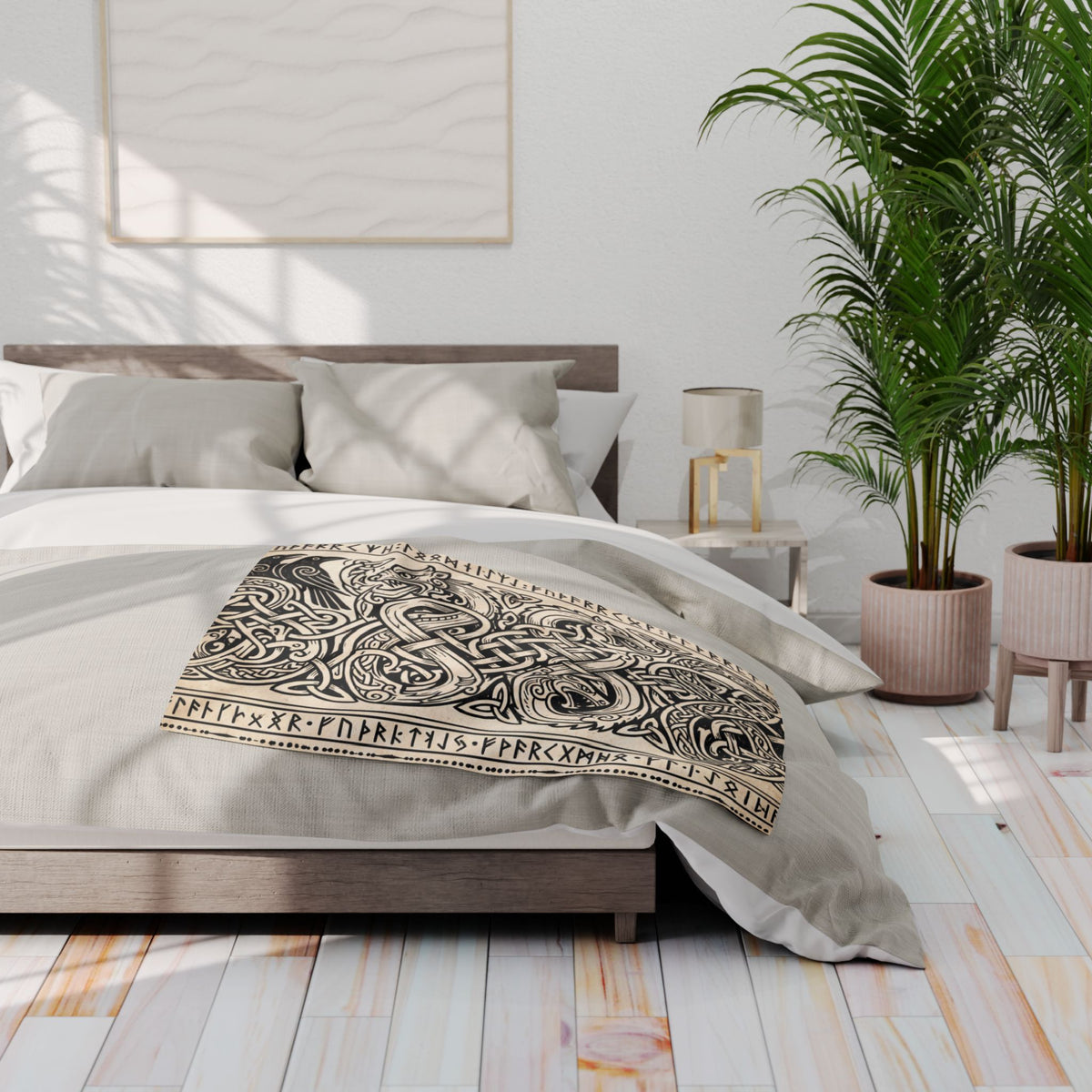 Norse Knotwork Fleece Throw