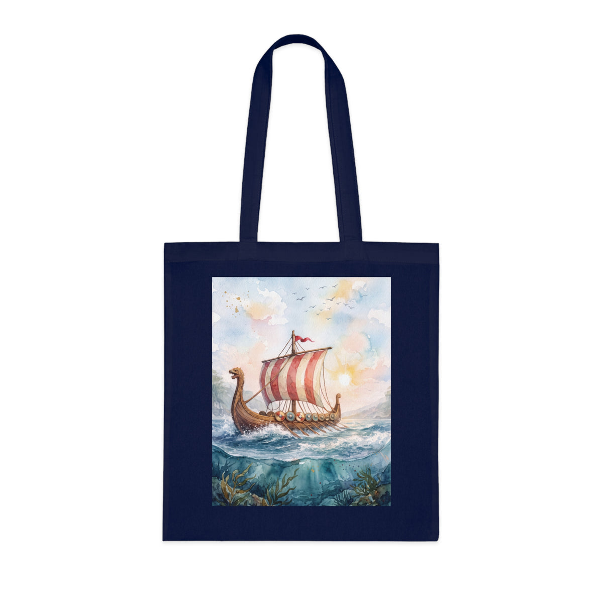 Viking Longship Cotton Tote Bag