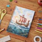 Viking Longship A5 Wirobound Notebook