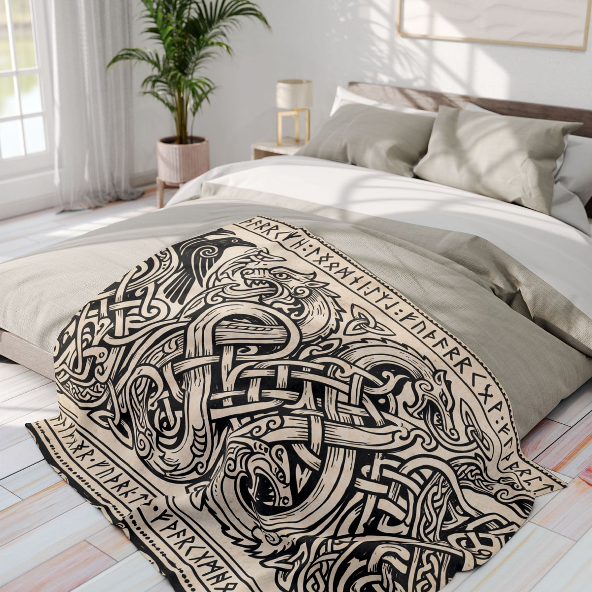 Norse Knotwork Fleece Throw